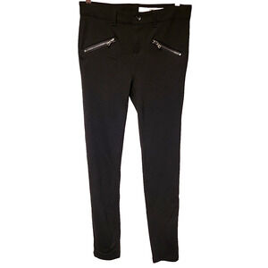 DKNY Womens Zip Pocket Skinny Fit Pants Emo‎ Black Stretch Punk Grunge Size 4